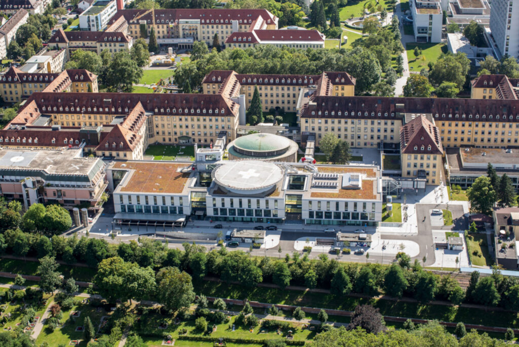 Luftaufnahme des Universitätsklinikums Freiburg